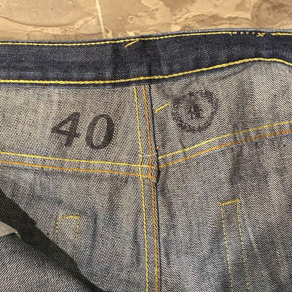 Red Monkey RMC Vintage Denim Skater Shorts SIZE 40 M Ksohoh Monkey King Pocket - Picture 4 of 14